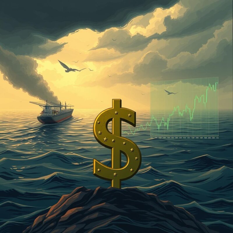 Hormuz tensions trigger market volatility while dollar remains strong. Geopolitical risks reshape global trading dynamics today.