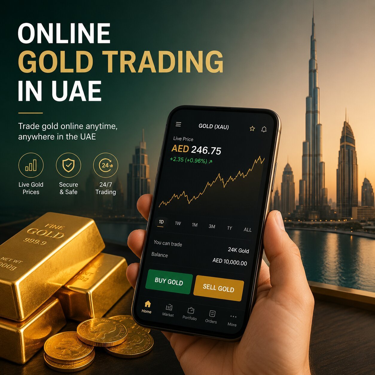 online gold trading in uae